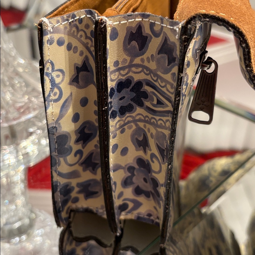 Patricia Nash Lanza Italian Folklore
White Blue Leather Crossbody Bag-NWOT - Picture 13 of 16